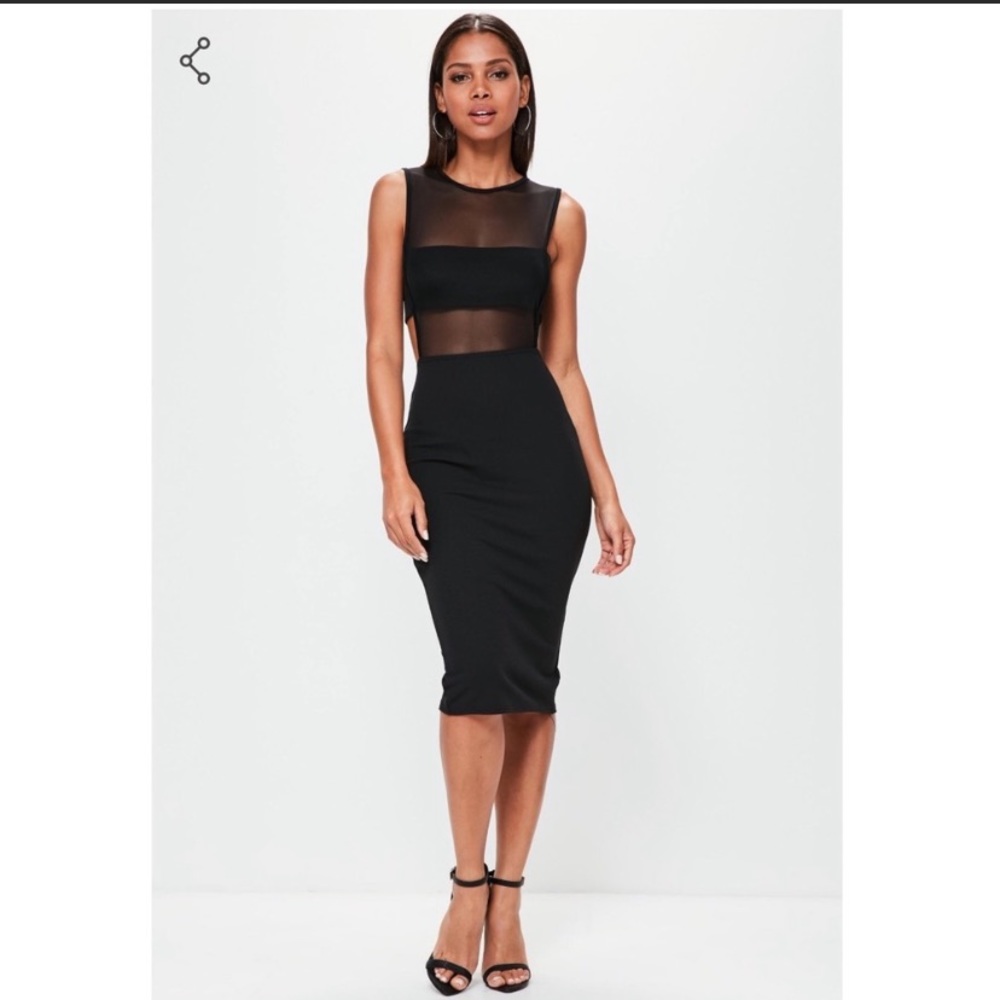 Misguided Women’s Cut-Out Mesh Dress size 6 NWT